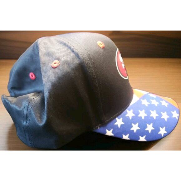 San Francisco 49ers American Flag Splash Hat Cap Vintage 80's 90's - Picture 4 of 11